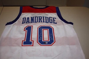 WASHINGTON BULLETS BOB DANDRIDGE #10 SIGNED HOME AUTOGRAPHED CUSTOM JERSEY BAS - Picture 1 of 3