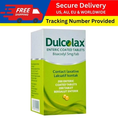 Dulcolax Bisacodyl 5mg 200 Tablets Constipation Relief Fast Acting Laxative - Image 1 of 4
