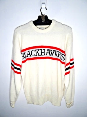 Vintage Chicago Blackhaws Cliff Engle Wool Sweater Medium Men 80s 90 NHL Hockey - Image 1 of 3