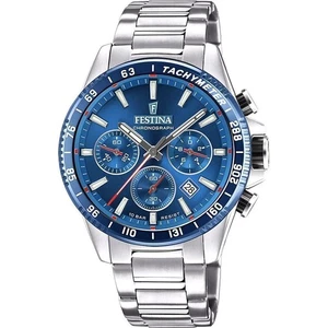 Reloj para hombre Festina Timeless cronógrafo esfera azul cuarzo 100M F20560-3 - Imagen 1 de 3