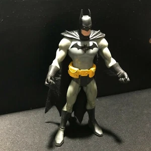 Batman Action Figure DC Comics Black and Gray suit Cloth Cape Yellow UTIL Belt - Picture 1 of 5