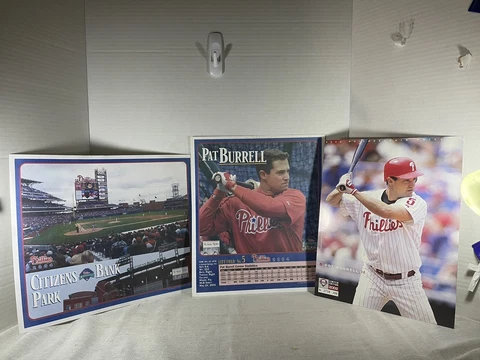 Pat Burrell Lot Philadelphia Phillies Limited Edition Numbered Poster 2002 CBP Cover