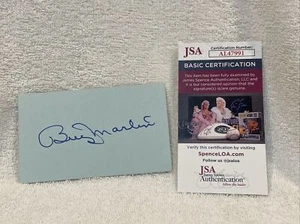 BEAUTIFUL Billy Martin AUTO'D 3x5 Index Card, New York Yankees, NICE-JSA AUTH! - Picture 1 of 3