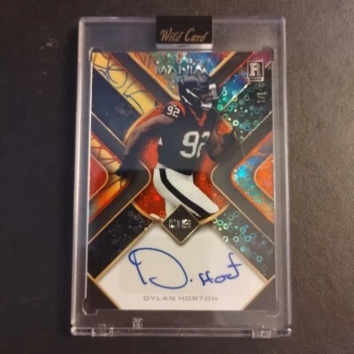 #1/1 Dylan Horton Rainbow Disco Rookie Auto 2023 Wild Card Mania  Texans TCU - Image 1 of 2