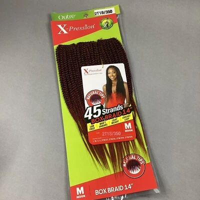 14-дюймовый средний #2T1B/350 черный медный коробка оплетка предварительно петля крючком 45 прядей - Изображение 1 из 4