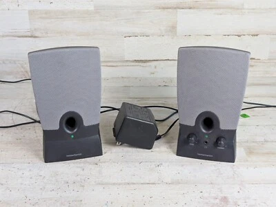 Harman Kardon Black Multimedia Speakers 7" Stereo Computer AUX 01D4301 TESTED - Image 1 of 4