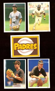 1990 Red Foley Stickers - SAN DIEGO PADRES Team Set 