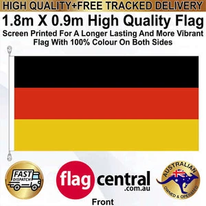 German National Flag 1.8m Germany *Tracked Delivery *Long-Lasting *Quality - Foto 1 di 4