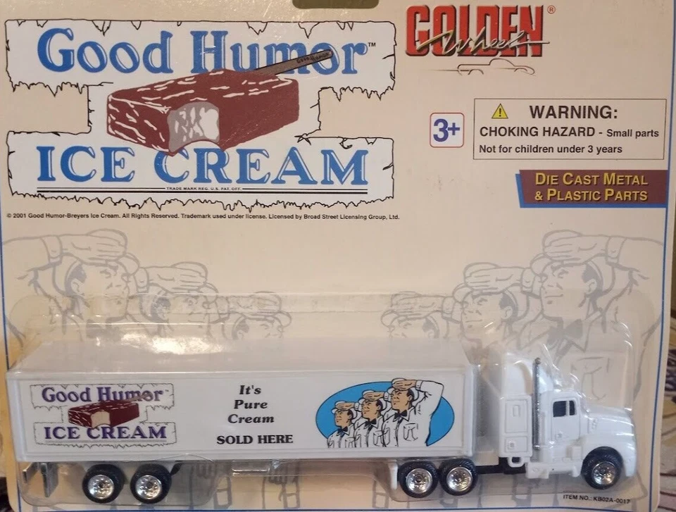 GOLDEN WHEEL DIECAST  GOOD HUMOR ICE CREAM TRUCK Tractor Trailer NEW W/BOX (70A) - Image 1 of 3