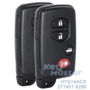 2x for Toyota Venza 2009-2016 Keyless Smart Remote Key Fob HYQ14ACX 271451-5290 - Picture 1 of 6