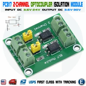 PC817 2 Canales Optoacoplador Fototransistor Módulo para Arduino - Imagen 1 de 6
