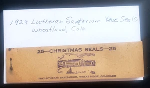 1929 Lutheran Sanatorium Xmas Seals booklet, Wheat Ridge, Colo. 23 Cinderellas - Bild 1 von 3