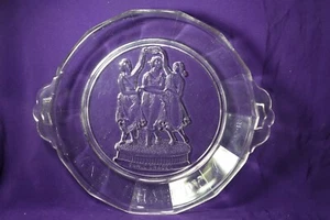 EAPG BREAD PLATE 3 GRACES FAITH HOPE & CHARITY Patent 1875 - Picture 1 of 9
