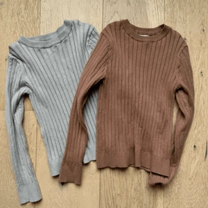 Bundle of Zara Kids Girls Ribbed Sweater Set Two Size 9 Years Brown Gray - Picture 1 of 7
