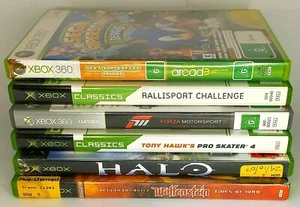 Xbox & Xbox 360 6 x Game Lot Tony Hawks,Wolfenstein, Foza, Halo -Rated G to 16+  - Picture 1 of 5