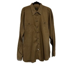 Scott Barber| Long Sleeve Button Down Tan Brown Mens XL Sport Shirt