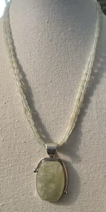 DRT Firmado Jay King Esterlina Lt Verde Serpentina Collar Colgante Cuentas 20” Ajustable - Imagen 1 de 6