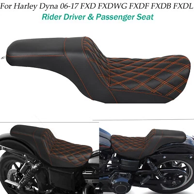 Rider Driver & Passenger Seat Fit For Harley Dyna Super Glide Custom 2006-2017 Foto 1 de 4