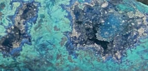 SHATTUCKITE CHRYSOCOLLA W/GEM SILICA DRUZZY POKETS SPECIMEN 184 GRAMS 6.5 OZ - Picture 1 of 8