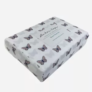 Juego de sábanas LONDON KAYE rosa mariposas primavera jardín verano reina 4 piezas - Imagen 1 de 4