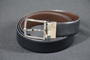 Cinturón reversible HUGO BOSS Mod. Gontis_Gb35_ps, talla única, hecho a mano en Italia, negro - Imagen 1 de 10