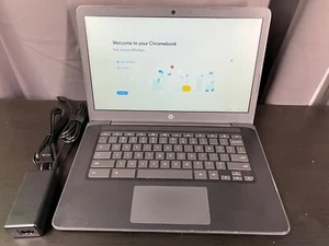 HP Chromebook 14 G5 (14", Intel 1.10GHz, 8GB, 32GB, ChromeOS) with Charger - Picture 1 of 6