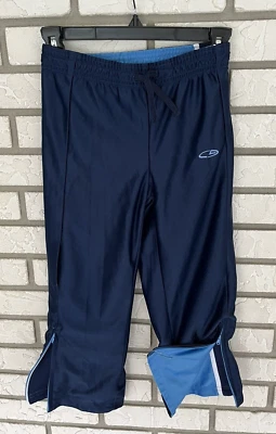  basket ball Pants Size 6/7 Youth  reversible navy or Blue with Navy stripe Euc. - Image 1 of 4