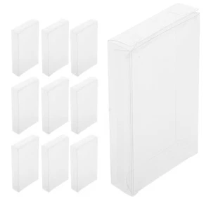 10 PCS Transparent Box Plastic Card Holder Small Clear Treat Boxes - Picture 1 of 12