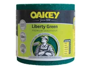 OAKEY Liberty Green Sanding Roll 115mm x 10m Extra Coarse 40G OAK33219 - Picture 1 of 3