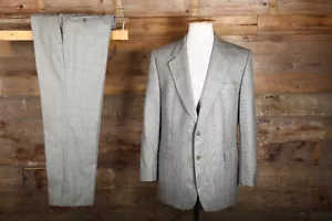 DAKS suit 44R 38W 29L green glen plaid check wool - Imagen 1 de 10
