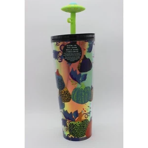 Starbucks 2024 Otoño Halloween Calabazas OVNI Topper Brillar en la Oscuridad Venti Vaso - Imagen 1 de 11