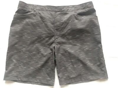 Pebble Beach Golf Shorts Men’s Dry Luxe Flat Front Performance 40 BLK Gray White - Image 1 of 4