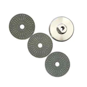 3 Step Stone Polishing Pads for Granite, Travertine, Marble w Aluminum Backer - Picture 1 of 3