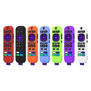 1* Silicone Protective Case Cover For 2021 Roku Voice Remote Control Shockproof - Picture 1 of 25