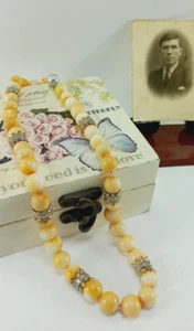 Coral Necklace VTG Pink Angel Skin Natural Strand Old Strand Genuine Round Beads - Picture 1 of 14