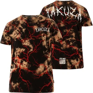 YAKUZA Thunder Batik T-Shirt TSB-24069 Schwarz T-Shirts - Picture 1 of 3