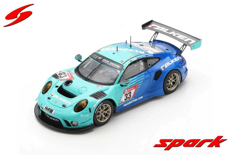 Spark 1/43 Porsche 911 GT3 R #33 Falken Motorsports 24H Nürburgring 2020 SG690 - Immagine 1 di 1