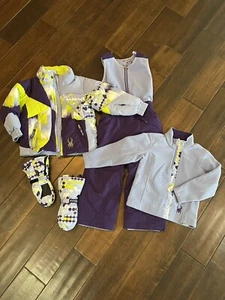 Girls Spyder Ski Snowsuit Set Size 3/4 With Gloves - Picture 1 of 14
