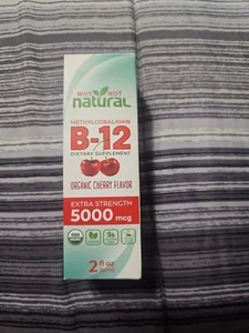 NIB Why Not Natural Organic Vitamin B12 Liquid Cherry Extra Strength 60 x 5000 - Picture 1 of 11