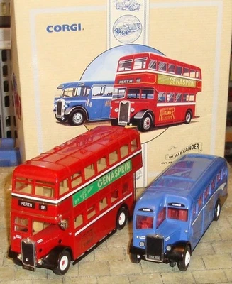 GUY ARAB  BUS & LEYLAND TIGER COACH - W ALEXANDER -PERTH/PETERHEAD -CORGI LTD ED - Image 1 of 4