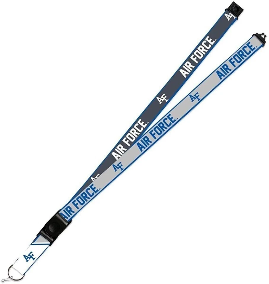 Air Force Academy Falcons Lanyard Keychain 2-sided Breakaway Clip GRAY - Image 1 of 1