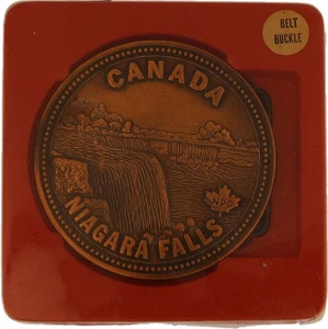 Fibbia cintura Canada Niagara Falls State Park New York Ontario anni 80 nos vintage - Foto 1 di 7
