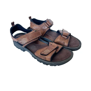 Rockport Men's Springboro Rocklake Adiprene Brown Leather Sandals Size 12M - Picture 1 of 10