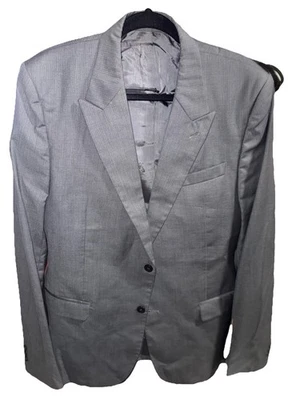 VERSACE COLLECTION Gray Wool Slim Blazer and Pant  (Pants are 52) - Image 1 of 4