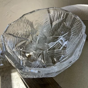 Hoya Japan Mid-Century "Iceberg" Crystal Glass Bowl – Ice Sculpture Style – 1970 - Picture 1 of 8