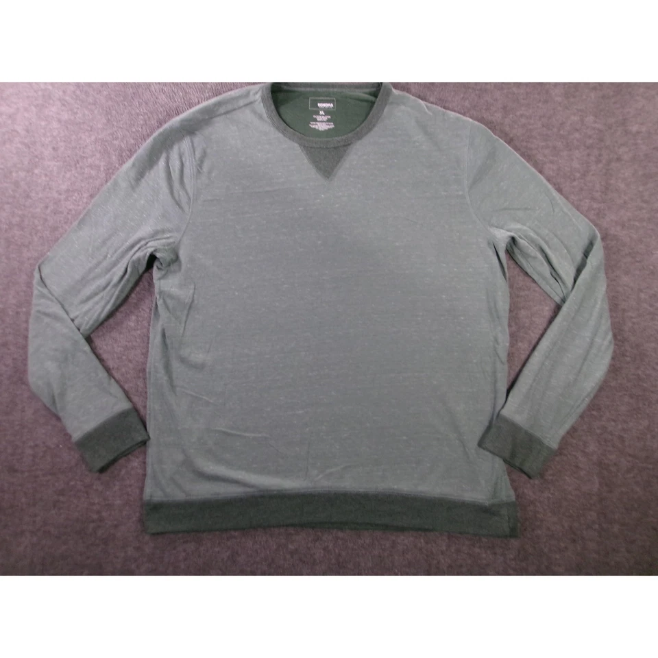Sonoma Sudadera Hombre Extra Grande Verde Cuello Redondo Pullover Informal Salón Básico Foto 1 de 4