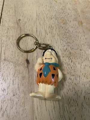 复古 Fred Flintstone 2.5 英寸塑料钥匙链 Hannah Barbera Artoy 中国 — 第 1/3 张图片
