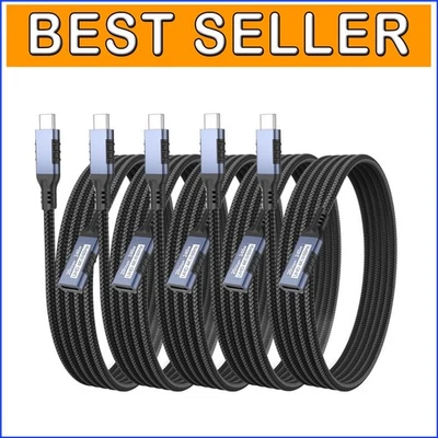 USB C Extension Cable 6ft Braided, 20Gbps/240W Fast Charging for Modern Devices - Image 1 of 4
