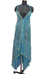 Boho Party Wea Maxikleid Unikat Abendkleid, 70er 80er Disco Sexy Urlaubskleid - Bild 1 von 11