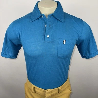 Vtg 60s Acrilan Shirt Mens Knit Polo Stretch Acrylic Rat Pack Disco MCM Medium - Image 1 of 4